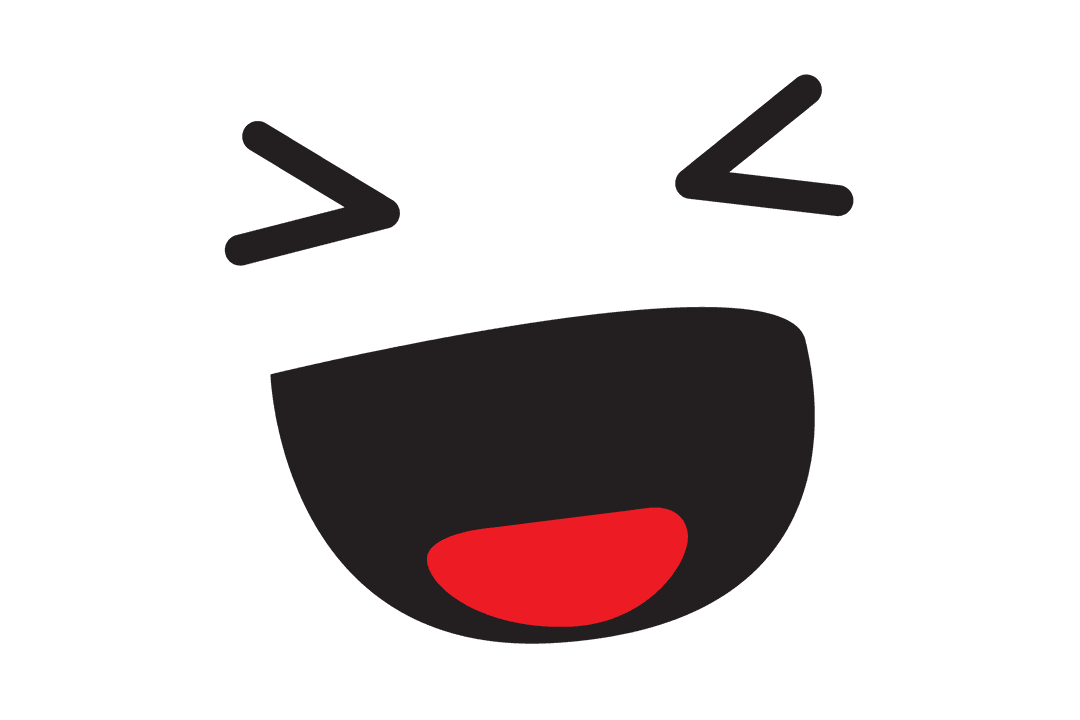 Transparent Laughing Vector Emoji Design