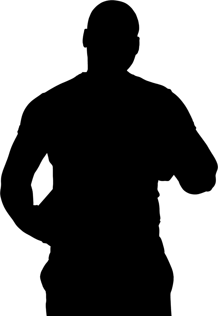 Digital Artwork of Outline Man Standing on Transparent Background