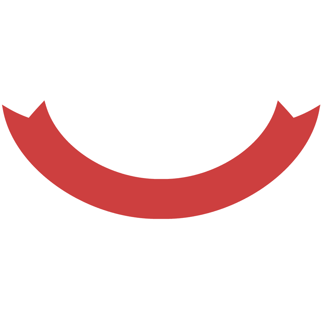 Red Ribbon on Transparent Background for Copy Space Decoration