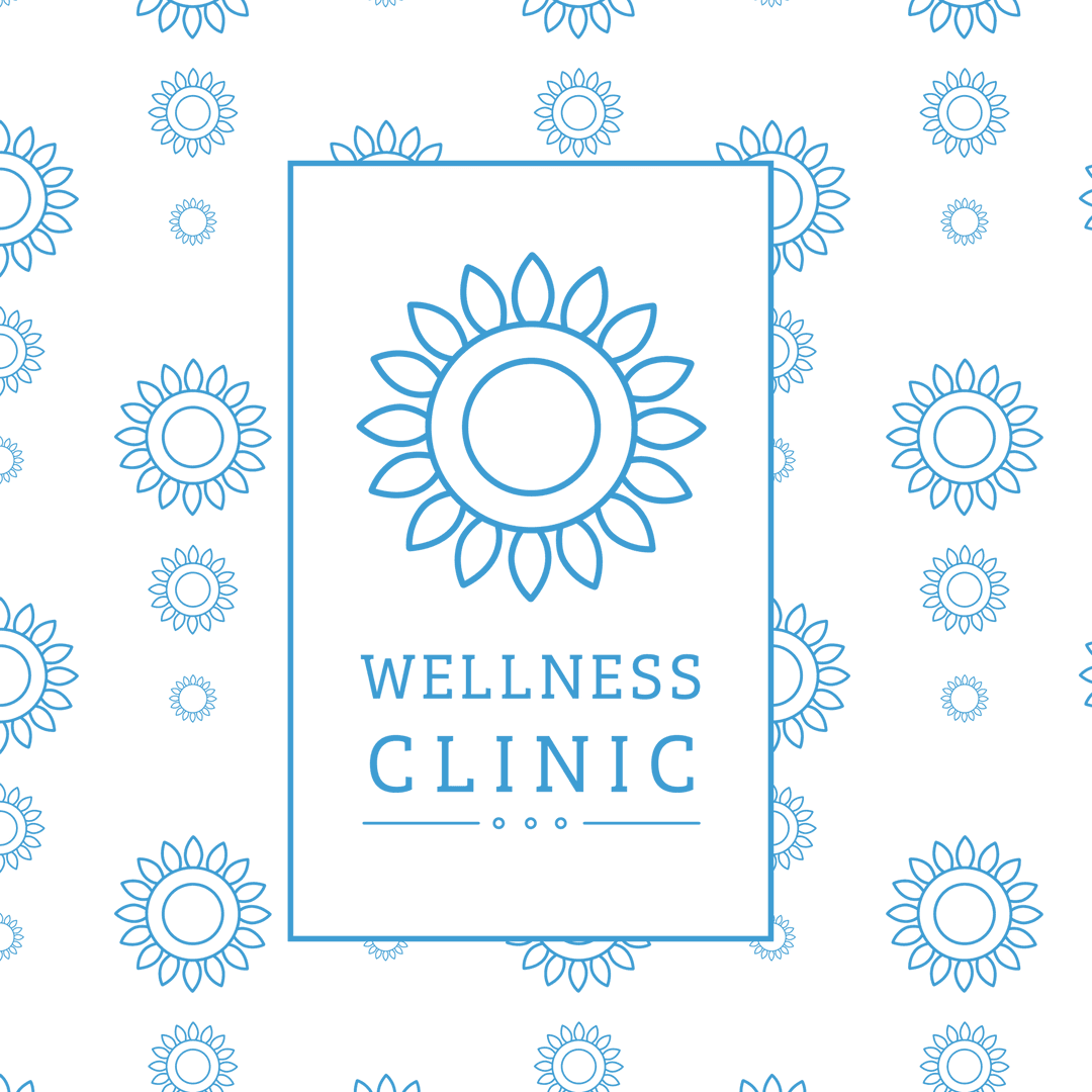 Blue Wellness Clinic Logo on Transparent Background
