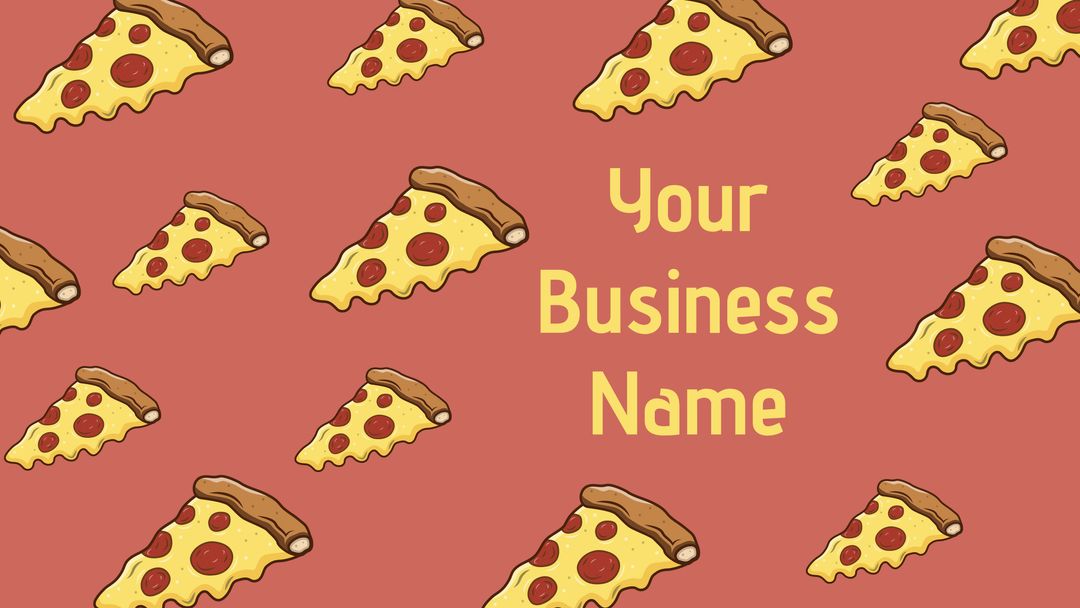 Colorful Pizza Pattern Background for Pizzeria Branding