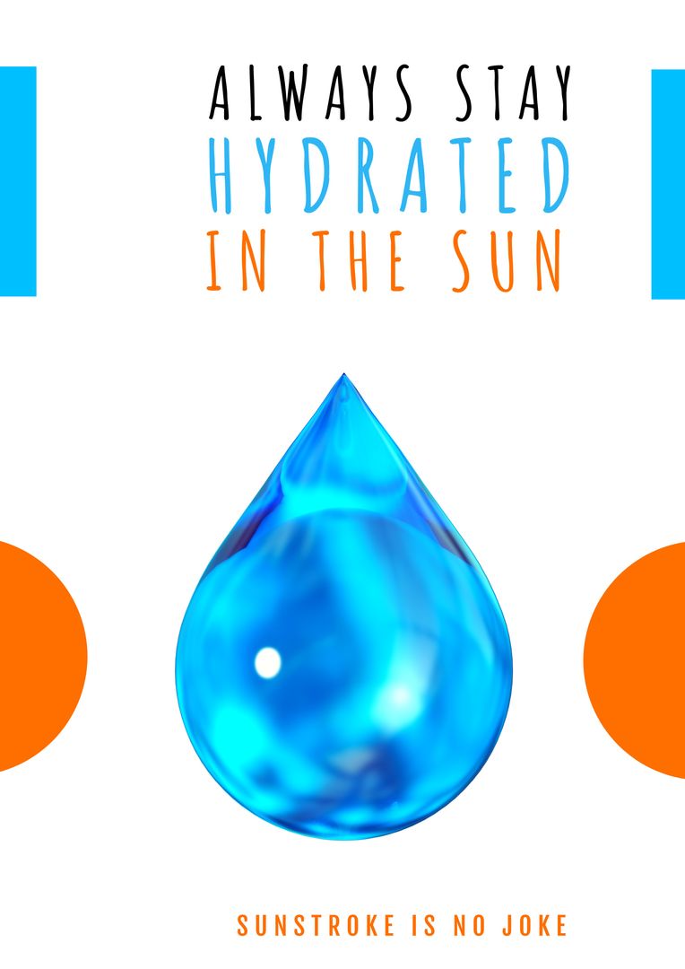 Hydration Reminder Advert with Vibrant Water Droplet Design