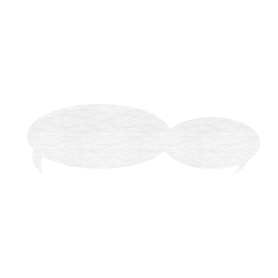 Grey Speech Bubbles on Transparent Background