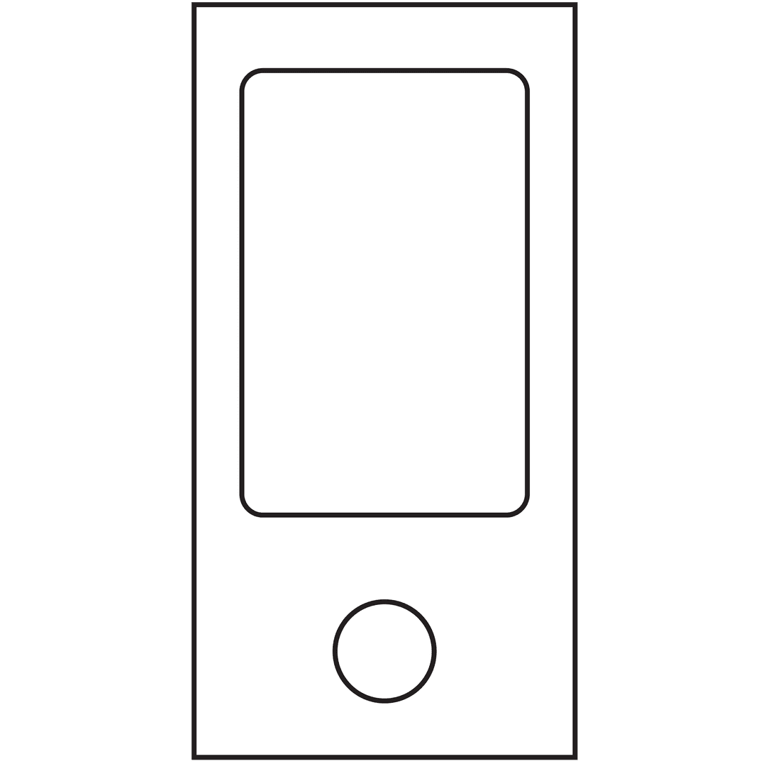 Minimal Smartphone Symbol Vector on Transparent Background