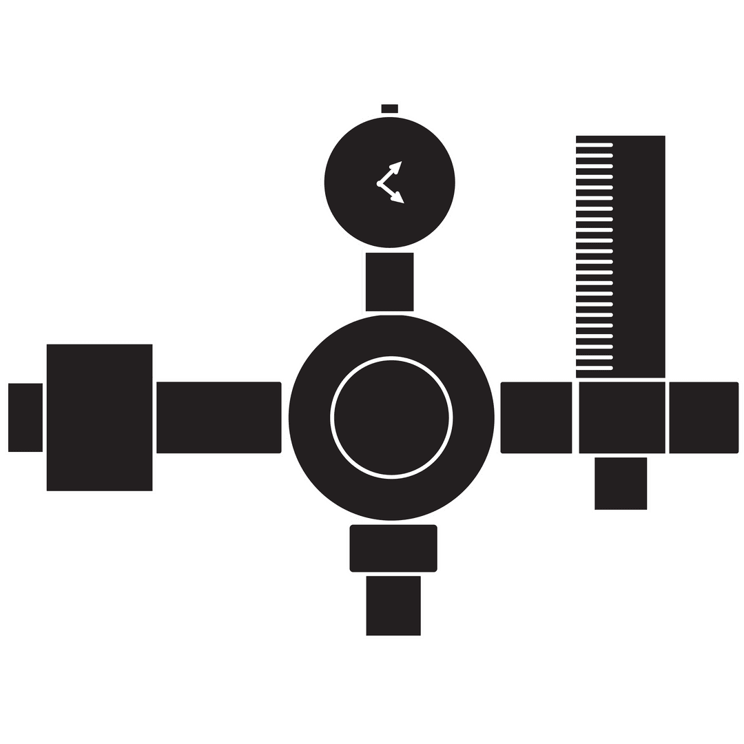 Black and White Abstract Shape on Transparent Background