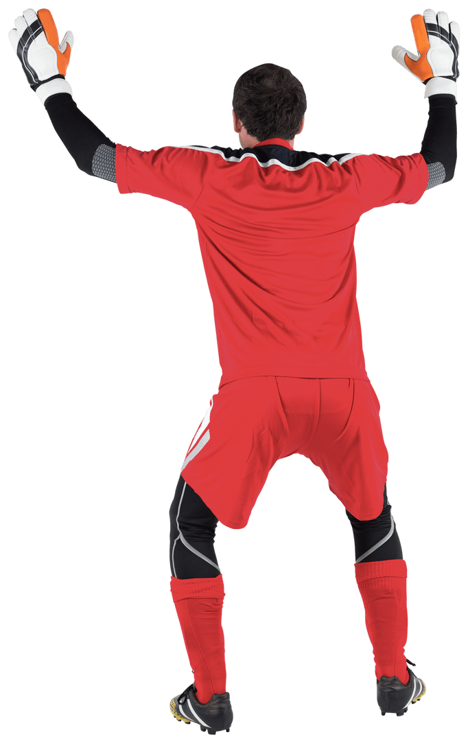 Transparent Goalkeeper Preparing to Catch Ball