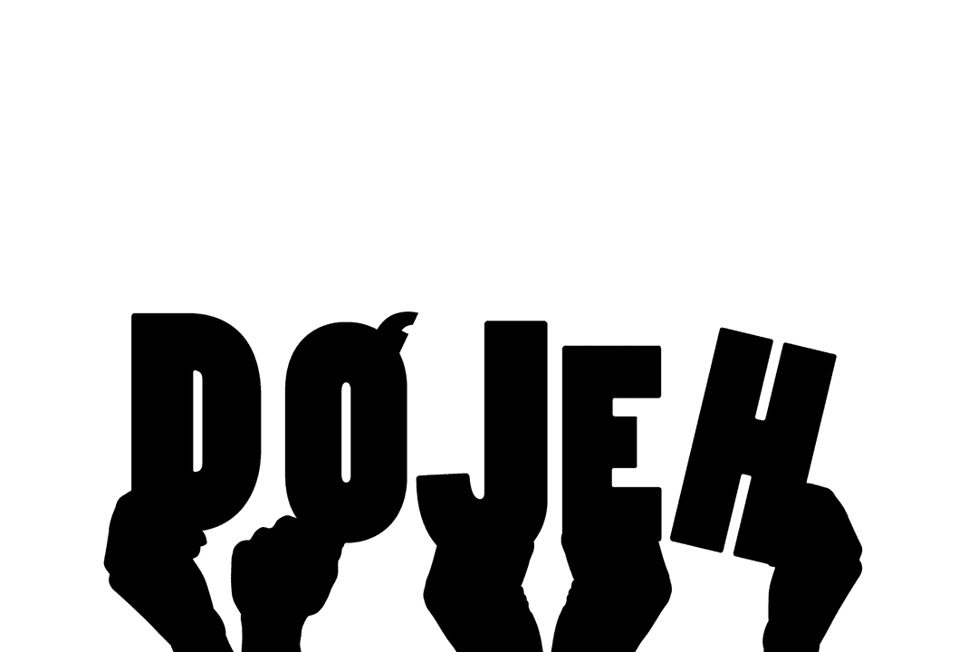 Digital Png of Stylized Dojeh Text with Transparent Hands