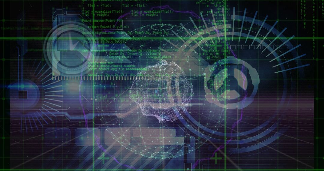 Digital Data Processing Visualization in Futuristic Interface - Free Images, Stock Photos and Pictures on Pikwizard.com