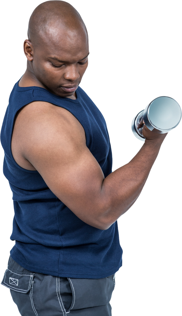 Muscular Man With Transparent Background Lifting Dumbbell - Download Free Stock Images Pikwizard.com