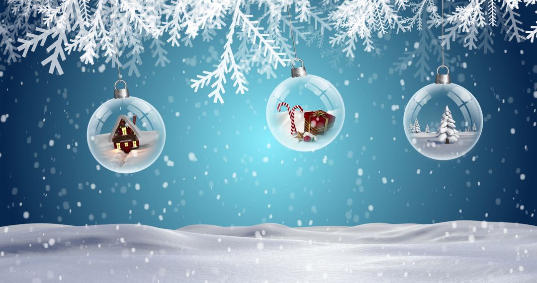 Festive Baubles with Winter Wonderland Inside