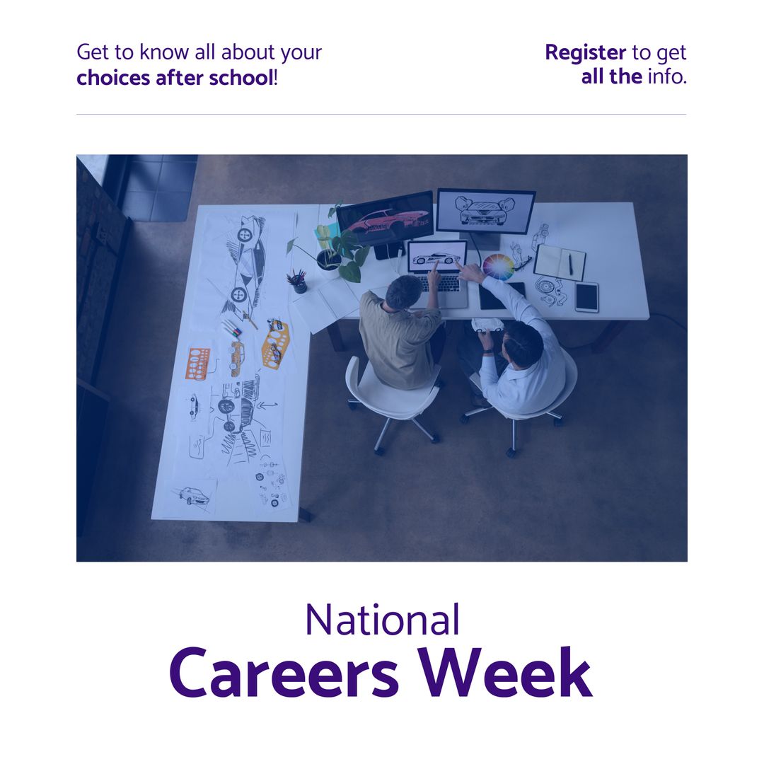 Top View of Business Professionals Collaborating in Modern Office