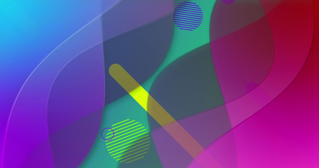Vibrant Abstract Design with Shapes and Colors on Gradient Background