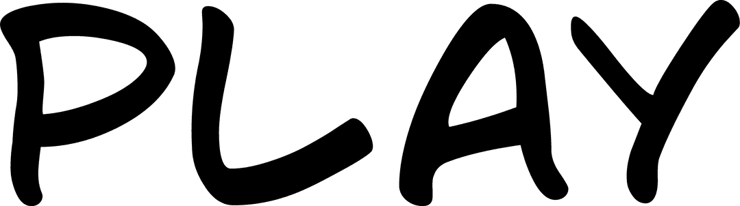 Transparent Silhouette of Play Text Design