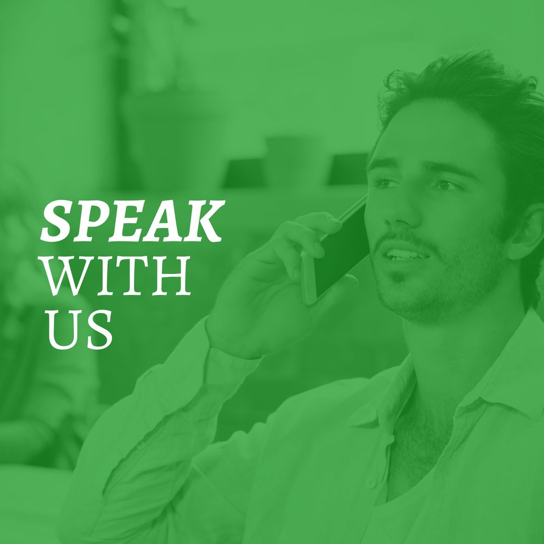 Speak with Us Concept: Counselor Providing Phone Support