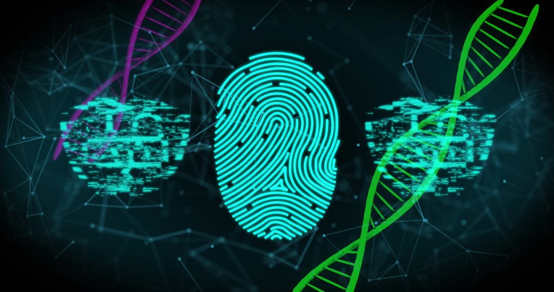 Biometric Security Fingerprint and DNA Technology Concept