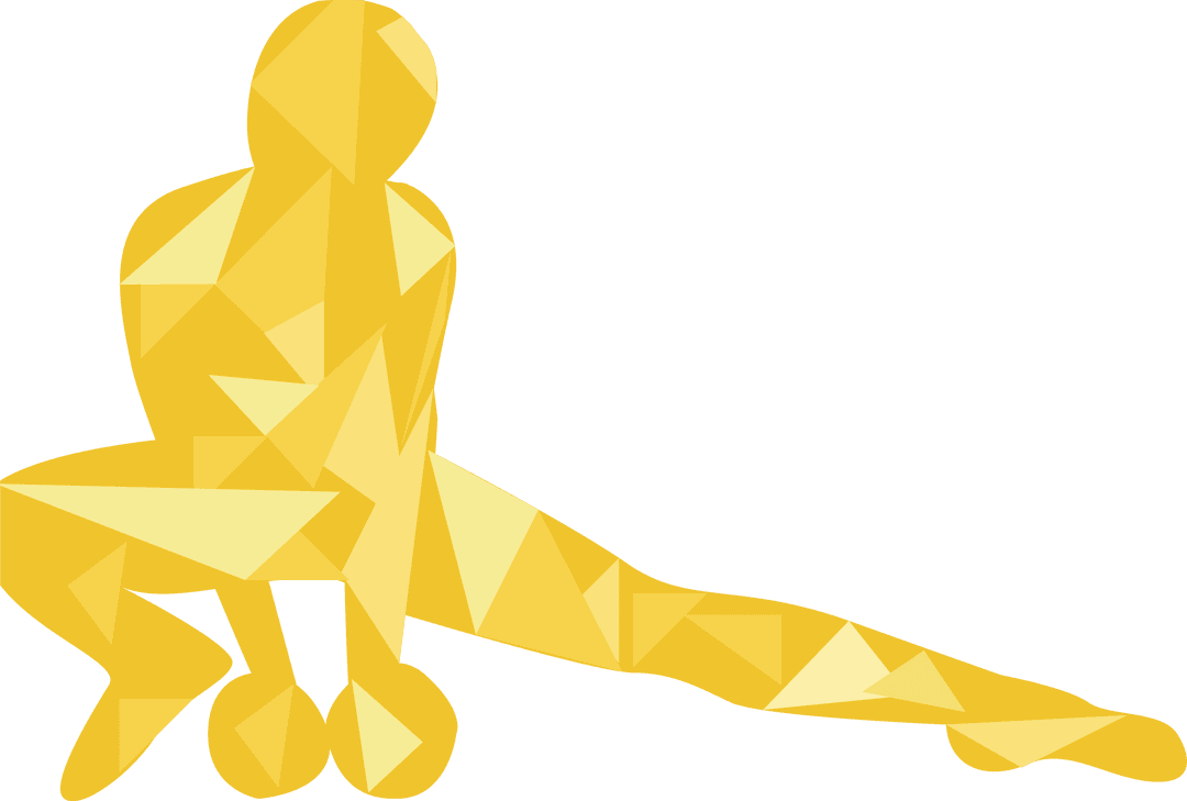 Modern Abstract Human Form in Geometric 3D Polygon