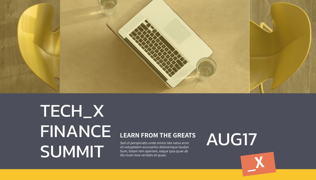 Modern Laptop on Desk for a Professional Conference Promo