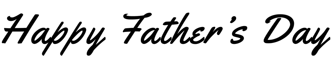 Happy Father's Day Text on Transparent Background Concept