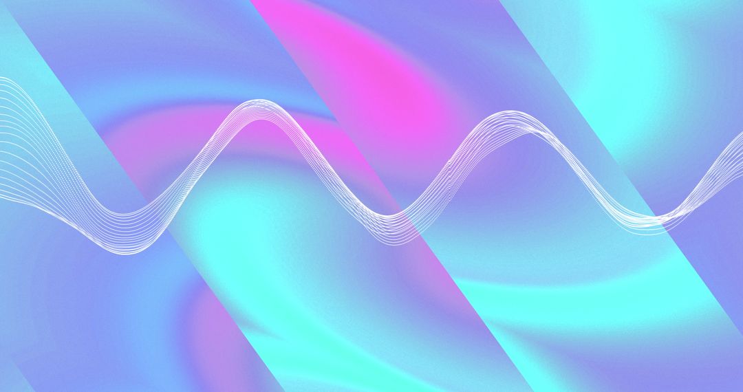 Abstract Pastel Hues with Data Connection Wave