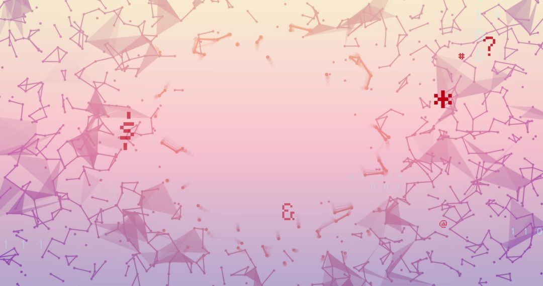 Abstract Digital Network Background with Polygonal Shapes