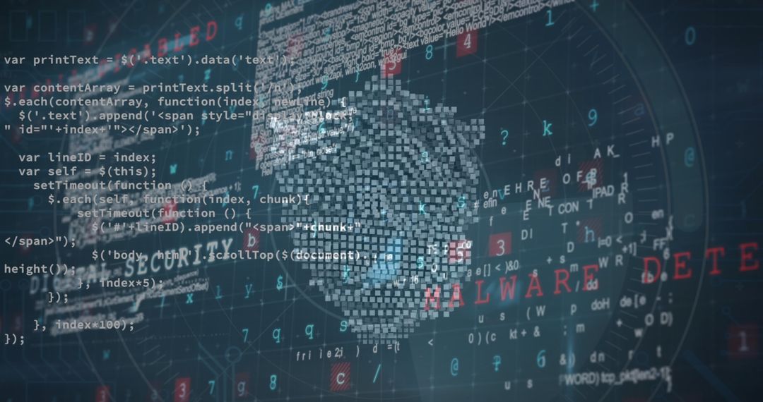 Digital Fingerprint Formed by Code with Malware Detected Message