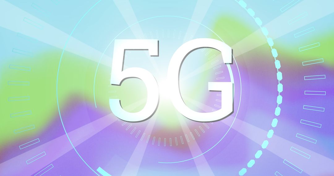 5G Network Technology with Scanning Graphic Overlay