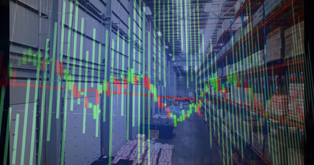 Warehouse Logistics and Stock Market Integration Concept