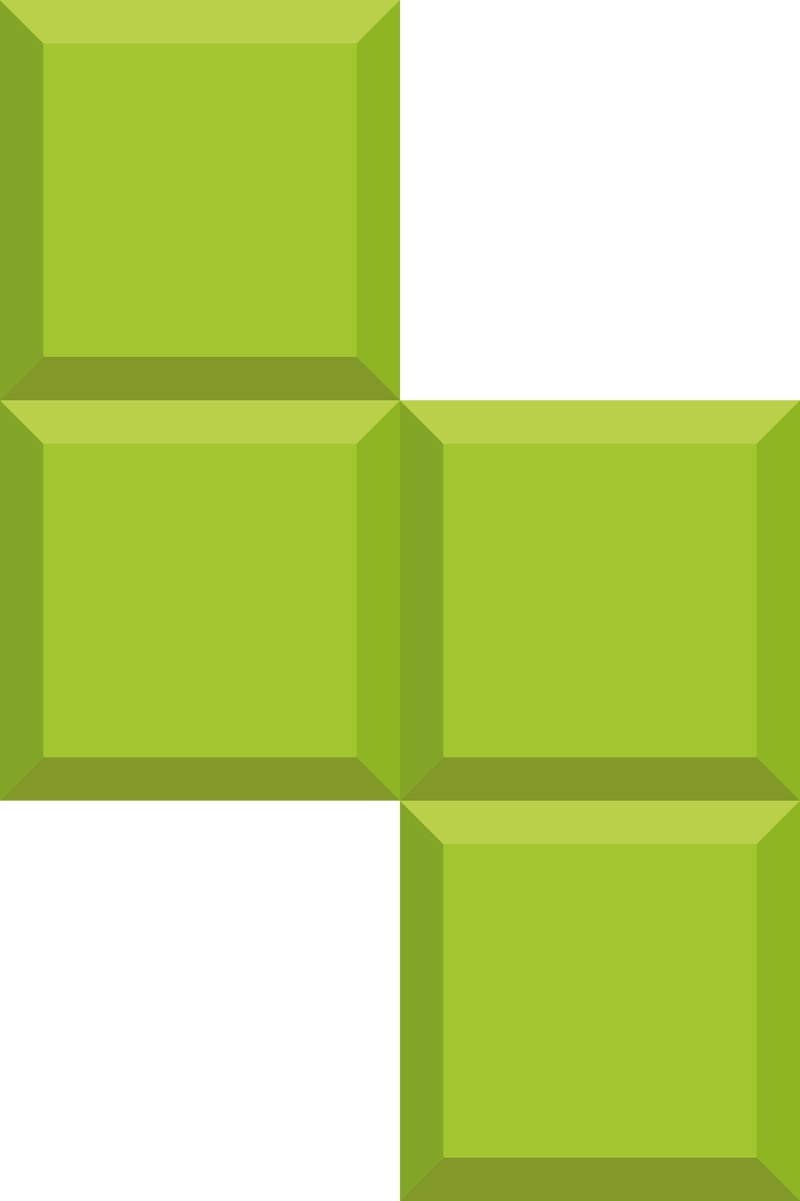 Transparent Green Blocks Creates Modern Geometric Design
