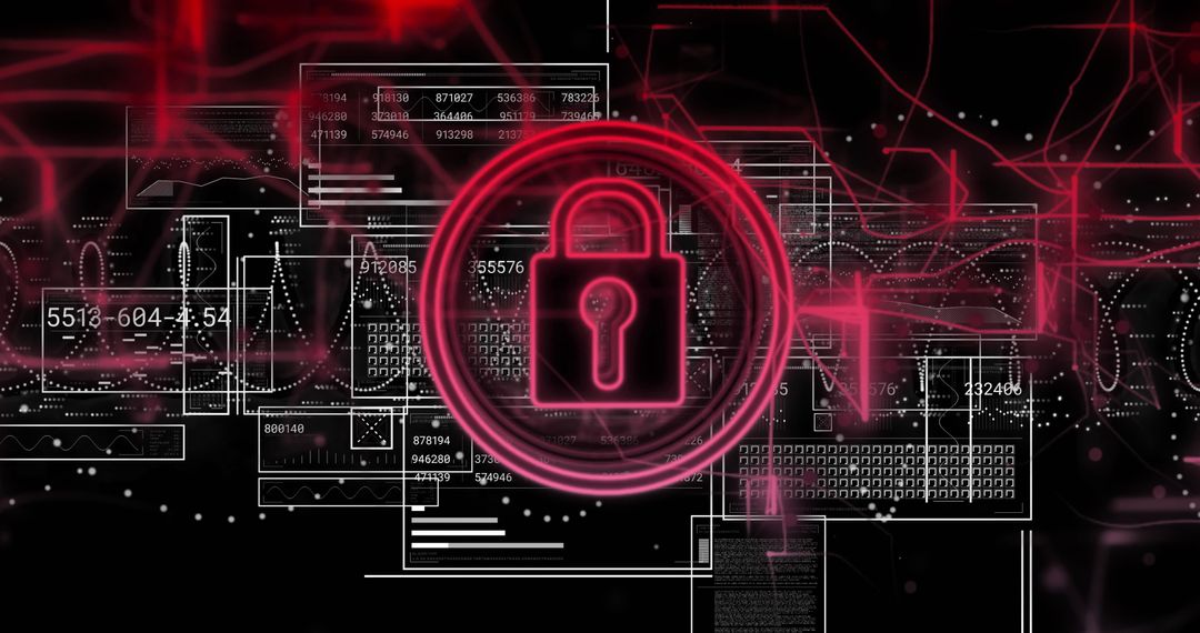 Cybersecurity Digital Data Protection Illustration