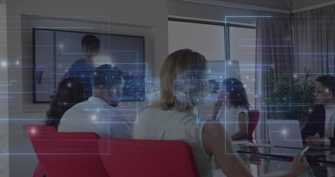 Digital Collaboration in Modern Office with Innovative Technology