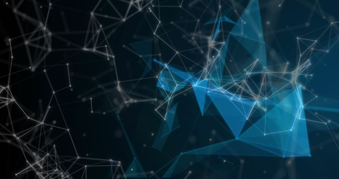 Abstract Digital Network Connectivity Pattern with Light Trails