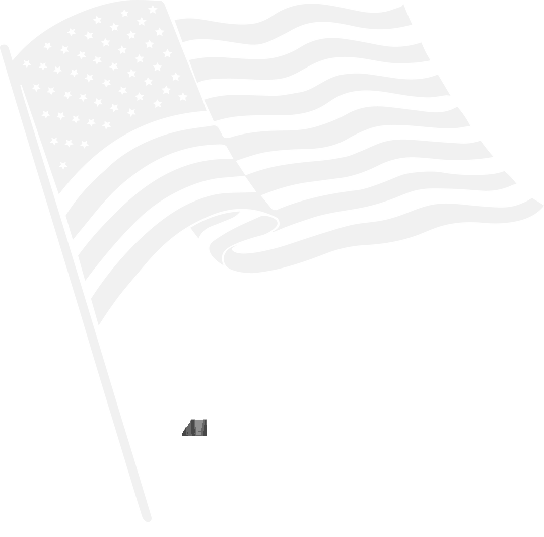 Stylized US Flag Waving Transparent Background