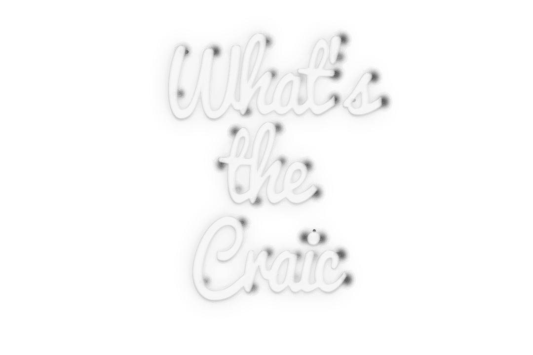 What's the Craic Text on Transparent Background