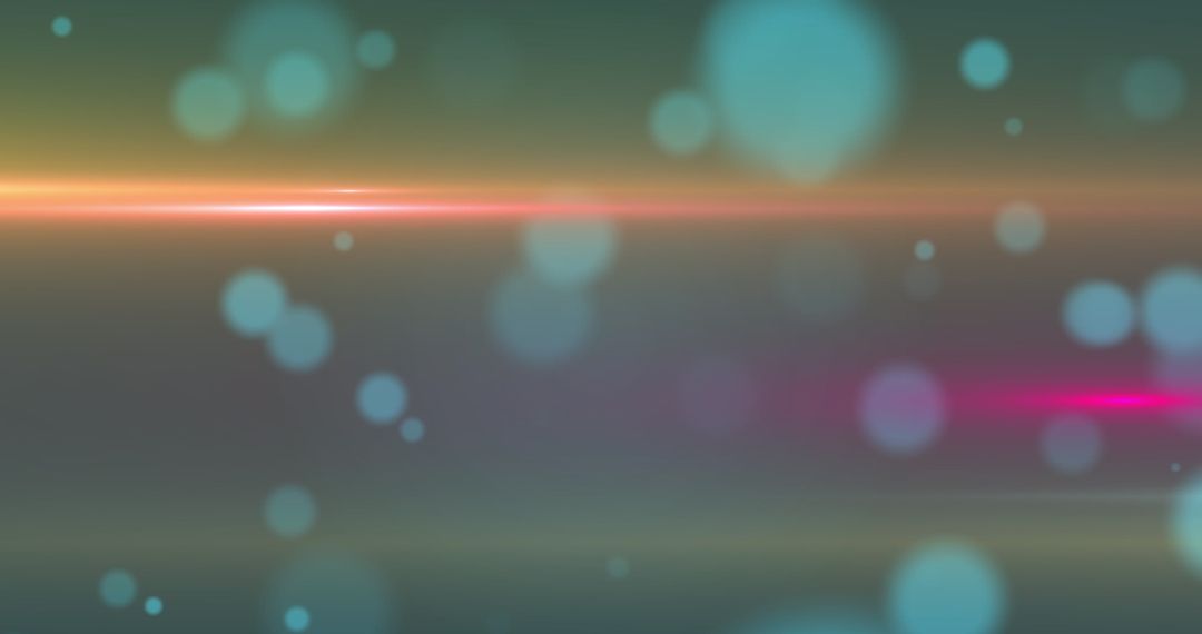 Cosmic Glow with Bokeh Light Orbs and Color Energy Waves