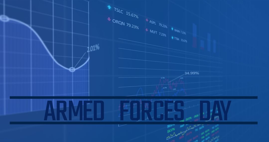 Armed Forces Day with Digital Graphs Overlaid