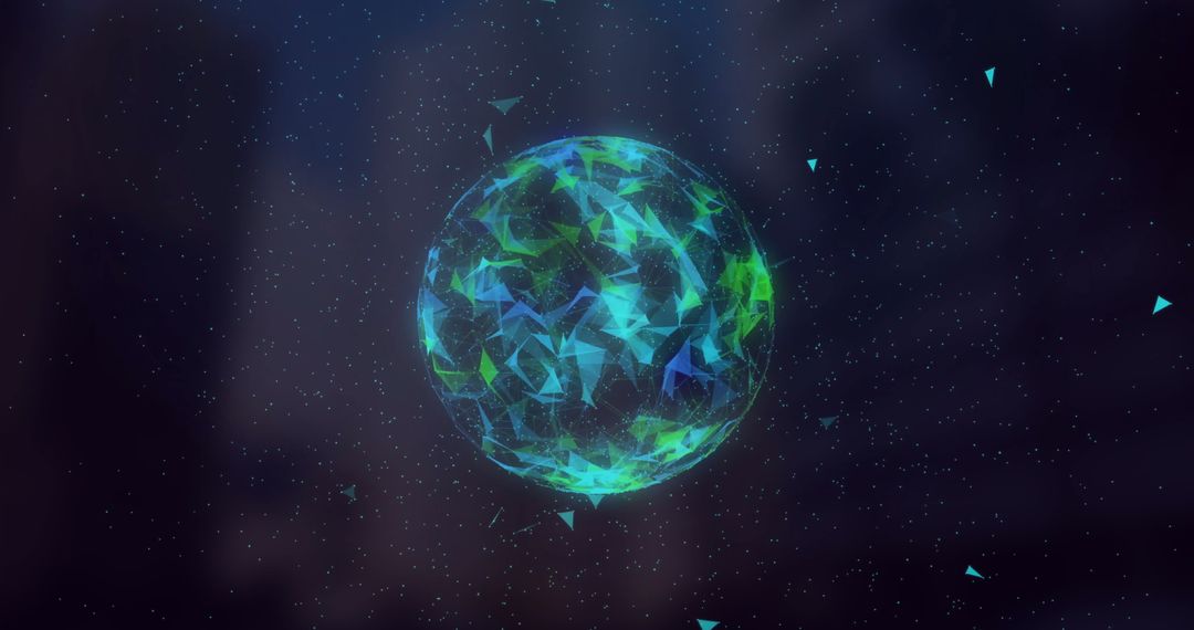 Abstract Digital Globe with Network Connections Concept