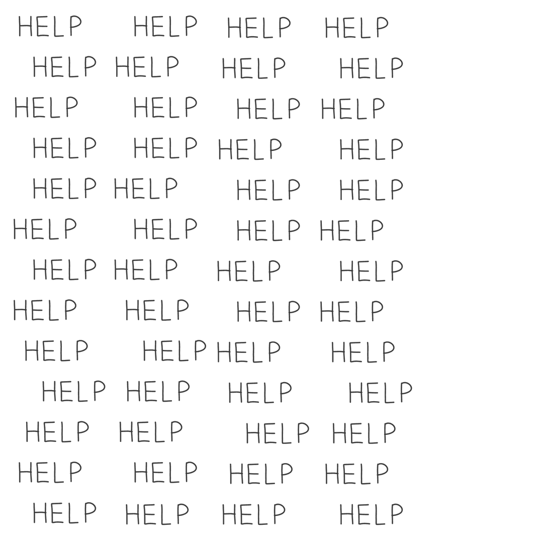 Multipurpose Help Text Transparent Background