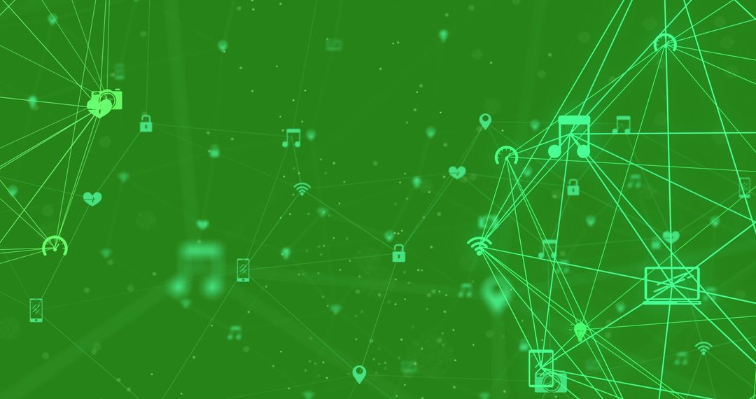 Digital Network Technology Connecting Devices Icon Set