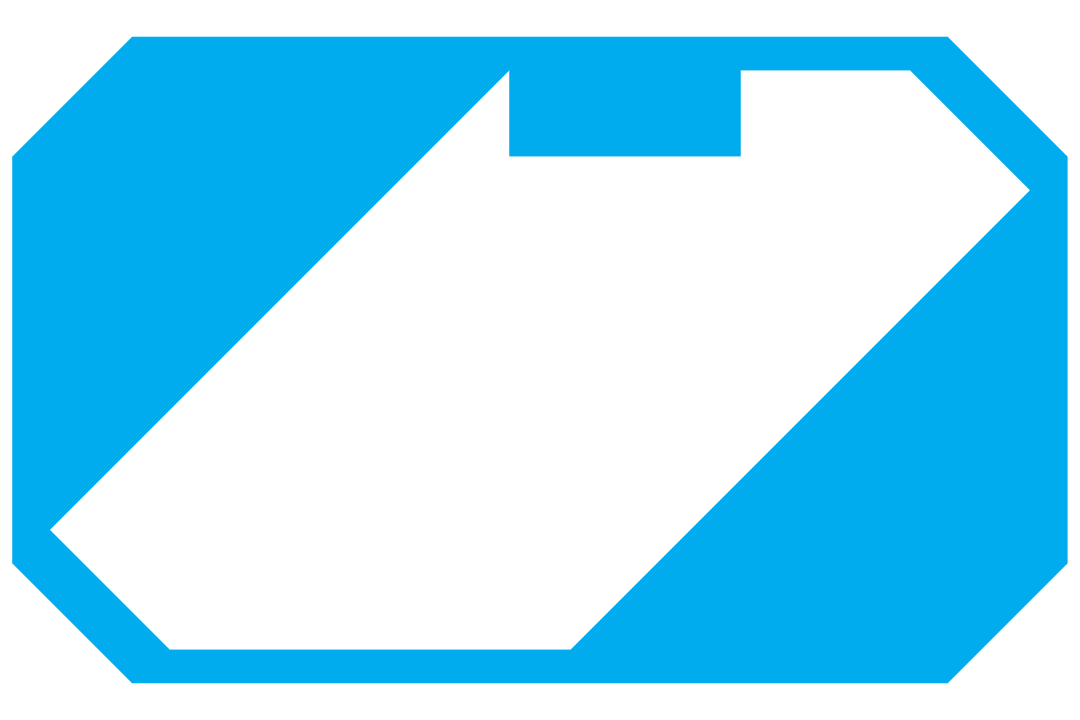 Abstract Blue Geometric Design on Transparent Background