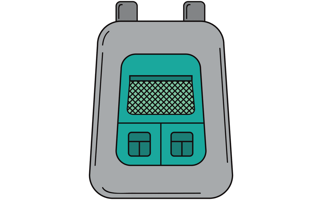 Retro Gray Game Console PNG on Transparent Background