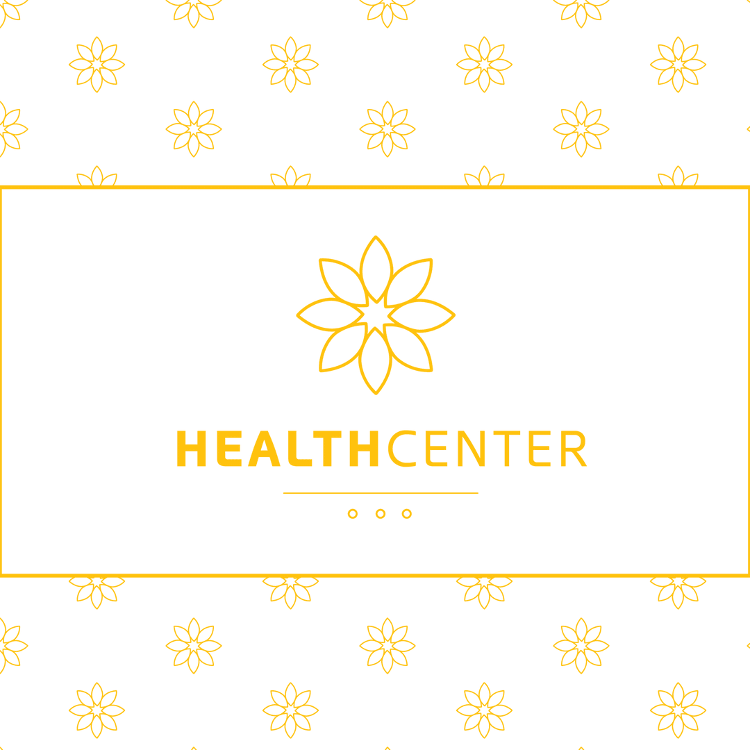 Yellow Health Center Logo on Transparent Background