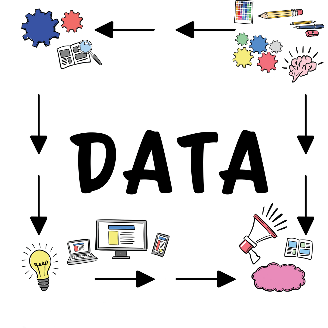 Creative Data and Productivity Icons on Transparent Background - Download Free Stock Images Pikwizard.com