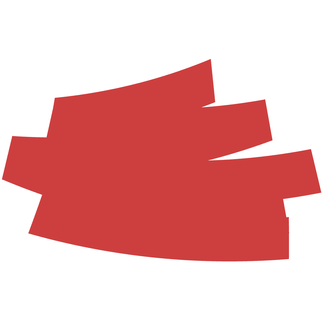 Bold Red Shapes on Transparent Background Illustration