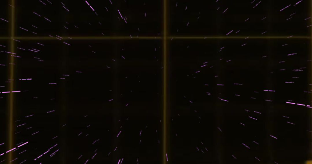 Futuristic Virtual Space with Golden Grid and Neon Streaks