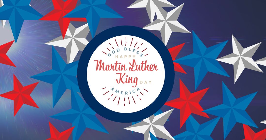 Patriotic Martin Luther King Jr. Day Celebration Banner with Stars - Free Images, Stock Photos and Pictures on Pikwizard.com