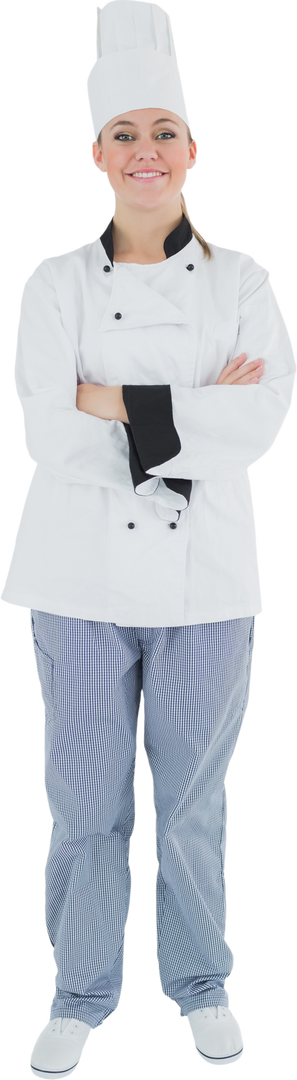 Confident Woman Chef Standing with Arms Crossed Transparent Background - Download Free Stock Images Pikwizard.com