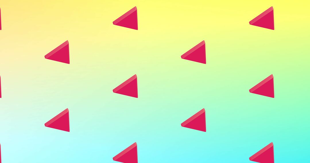 Red Triangles on Gradient Yellow Green Background