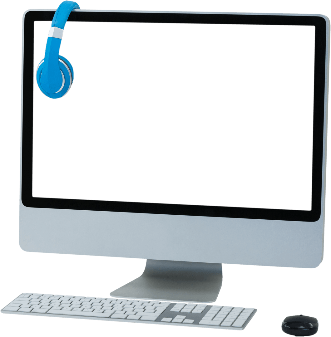 Desktop Computer Monitor With Copy Space on Transparent Background - Download Free Stock Images Pikwizard.com