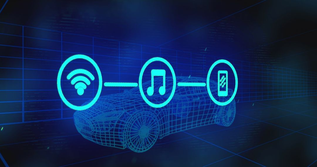 Futuristic Automobile Technology with Holographic Interface