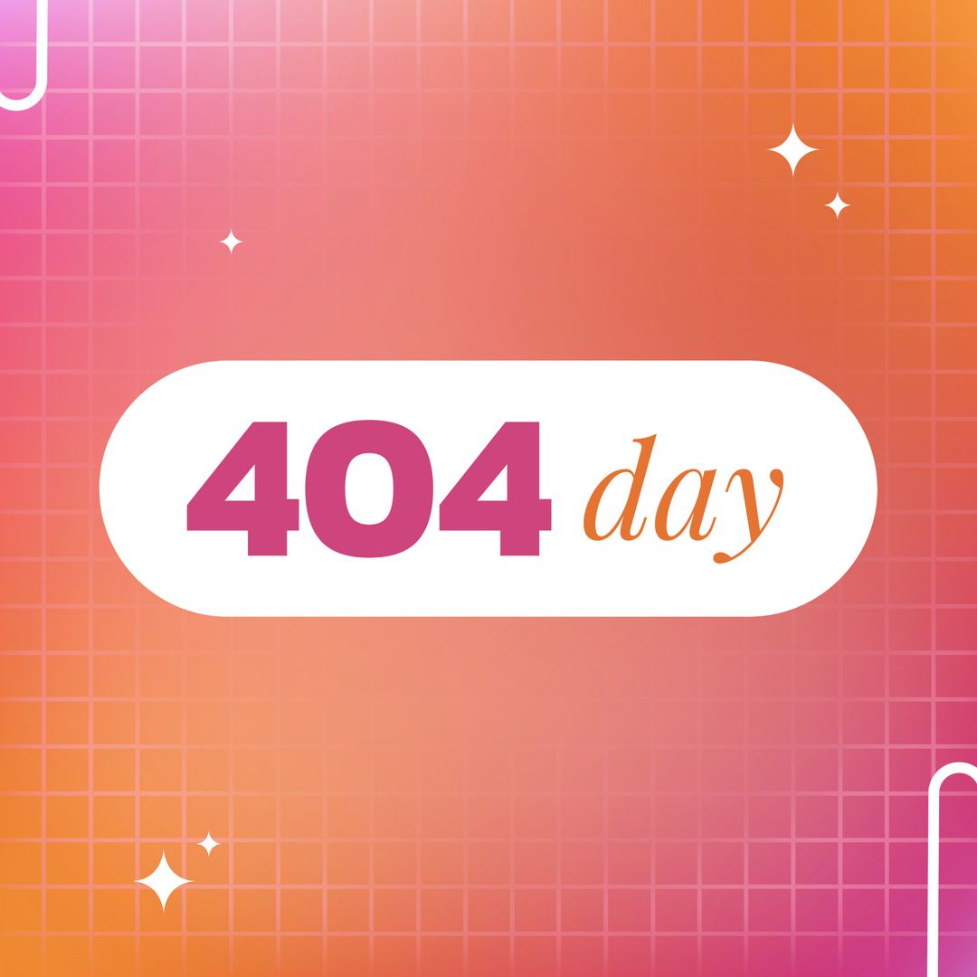 404 Day Celebration Digital Graphics on Vibrant Background